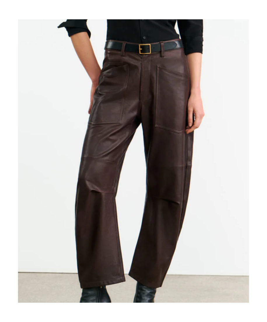Nili Lotan Belt Loop Casual Pants In Brown