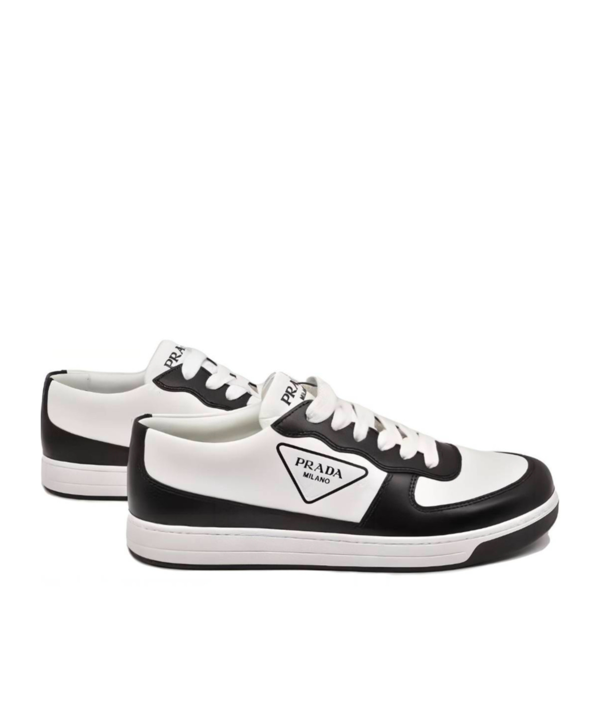 Prada Logo Low-cut Skate Shoes In White