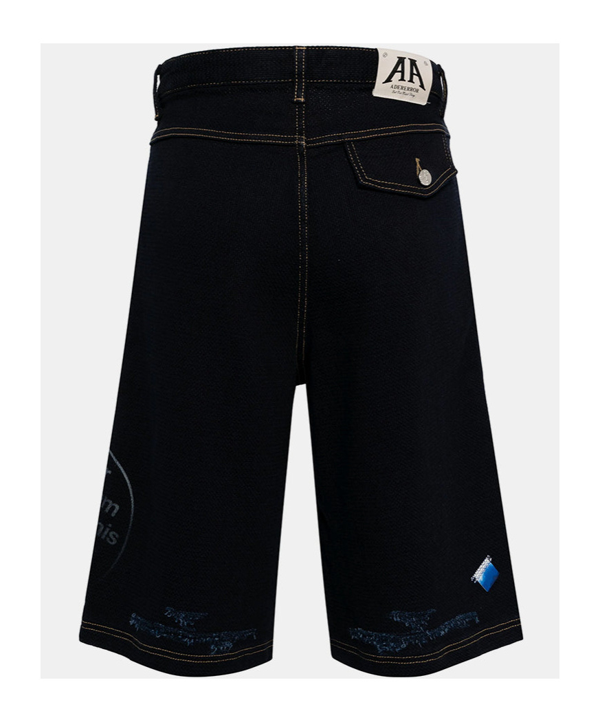 Ader Error Belt Loop Zipper Shorts In Black