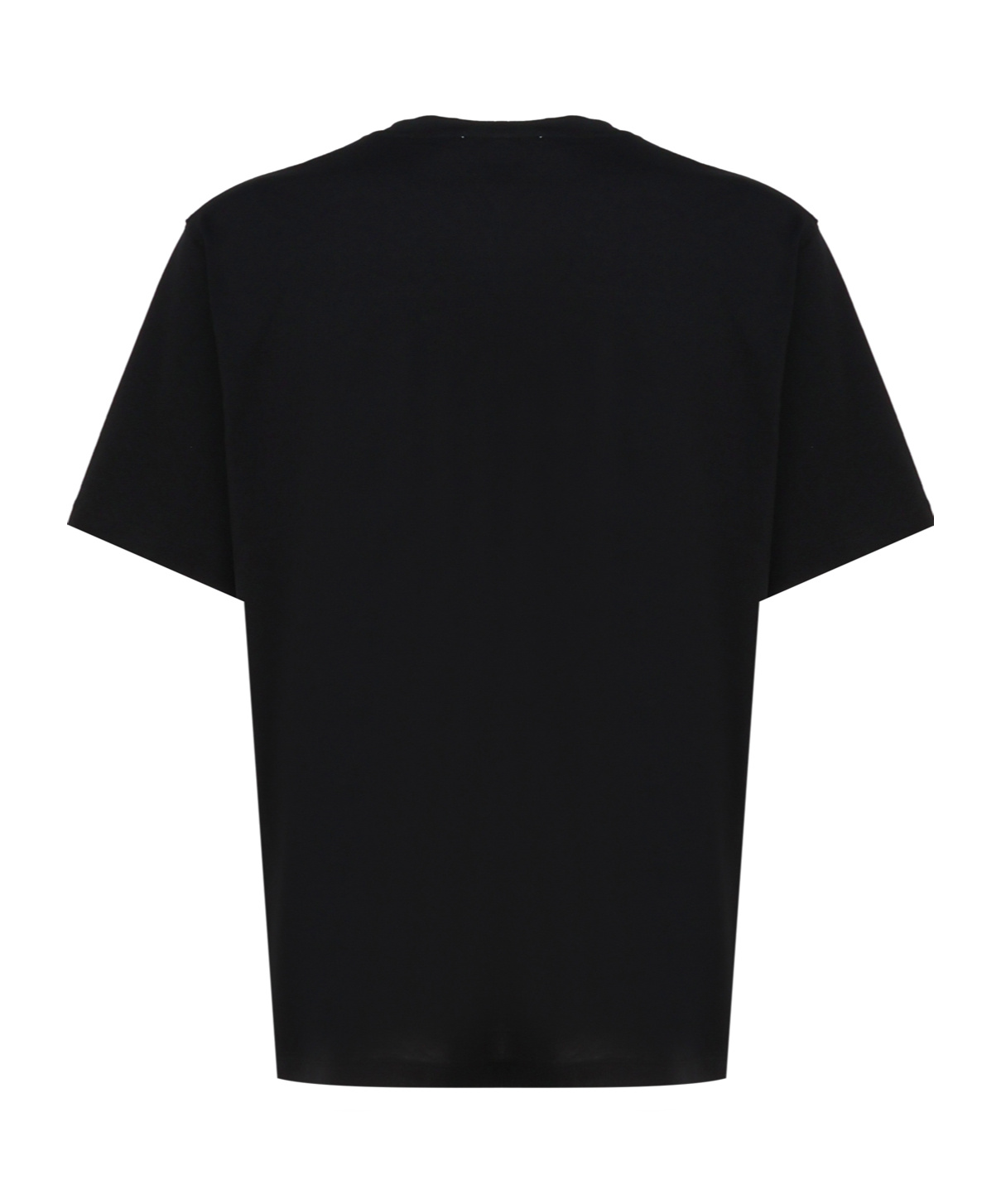Lardini Black Cotton Crewneck T-shirt In Black