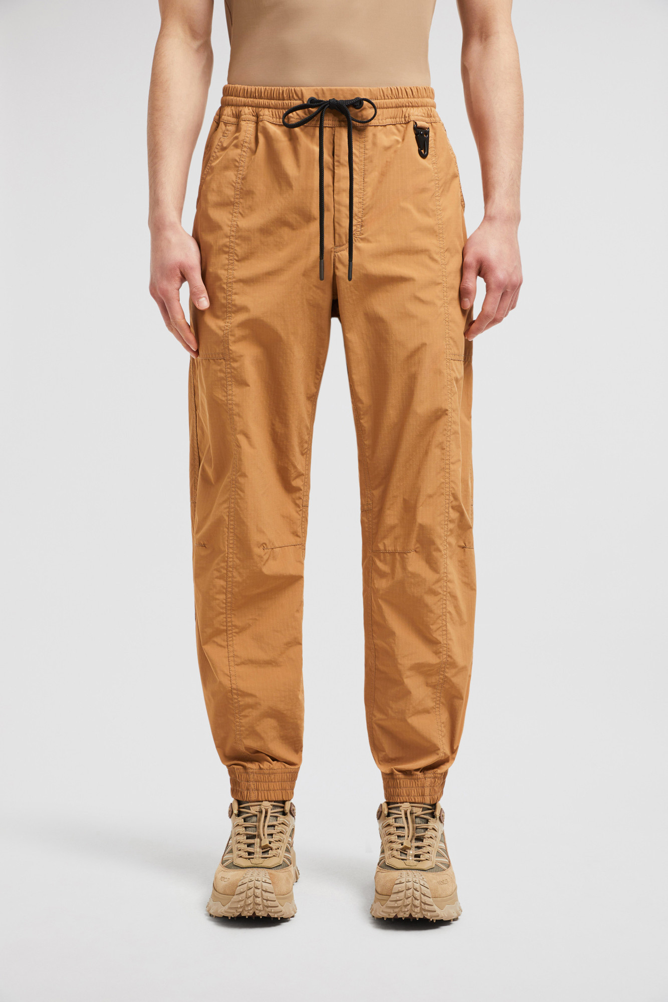 Moncler Drawstring Utility Trousers In Brown