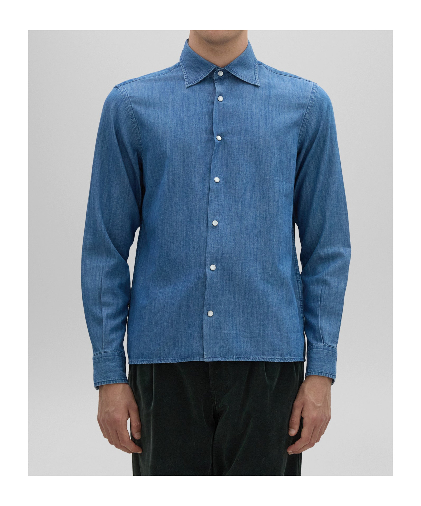ASPESI LONG-SLEEVED DENIM SHIRT