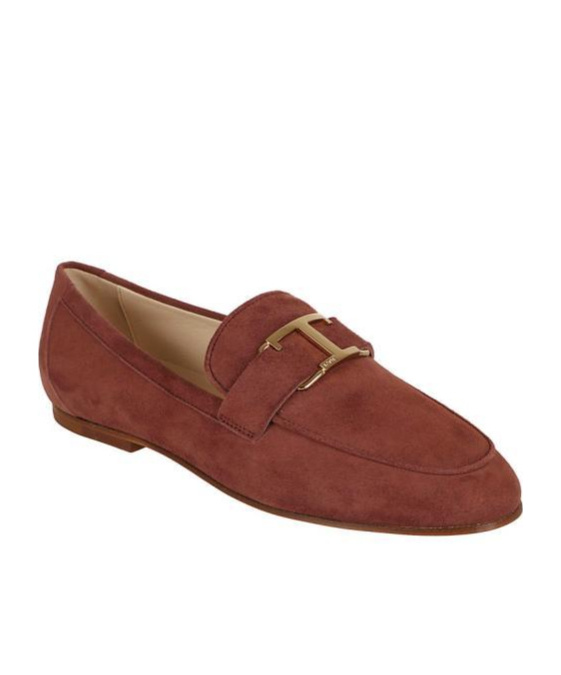 Tod's Bordeaux Suede Slip-on Loafers In Red