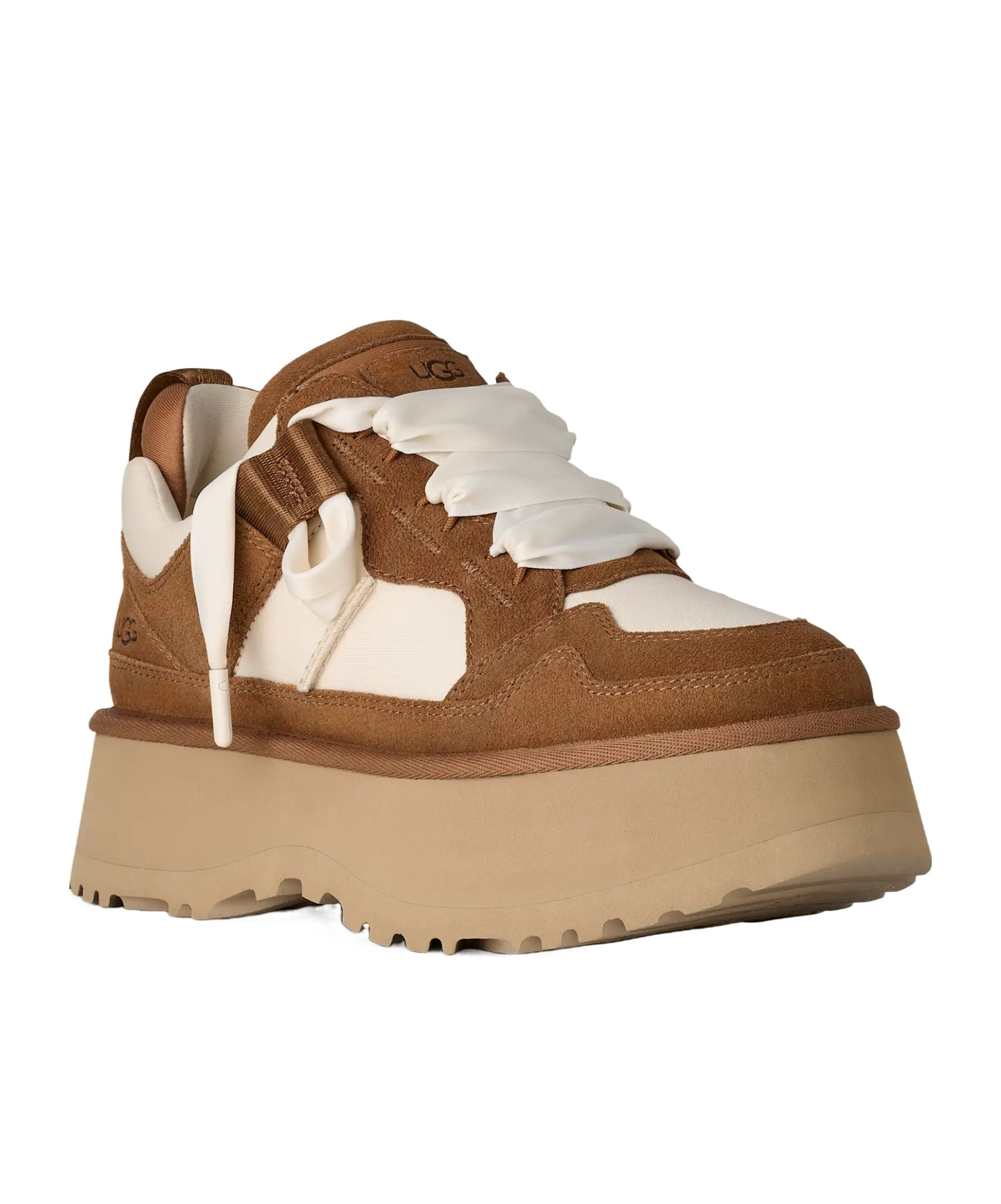 Ugg Astromel Platform Lace-up Sneakers In Brown