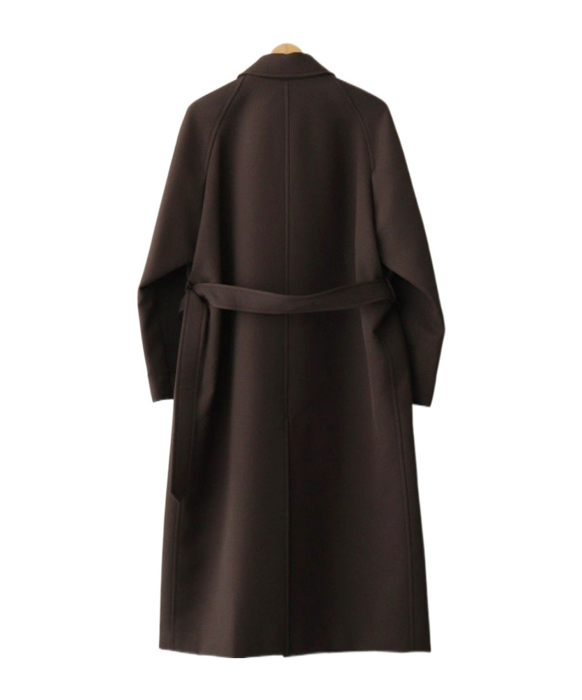 Auralee Belted Coat In Brown