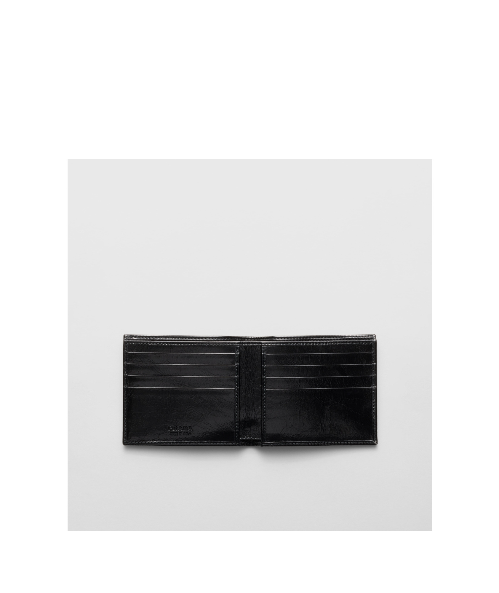 Prada Triangle Logo Wallet In Black