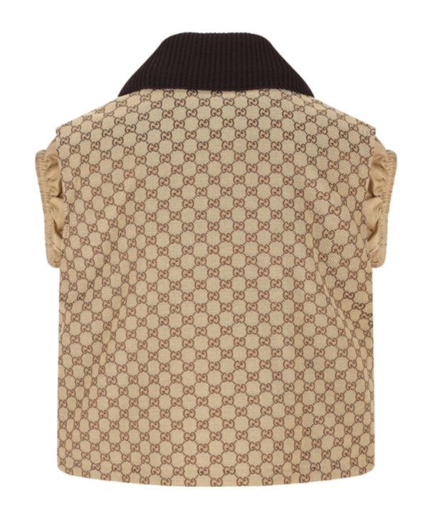 Gucci Bomber Gilet With Single Front Pocket In Multi