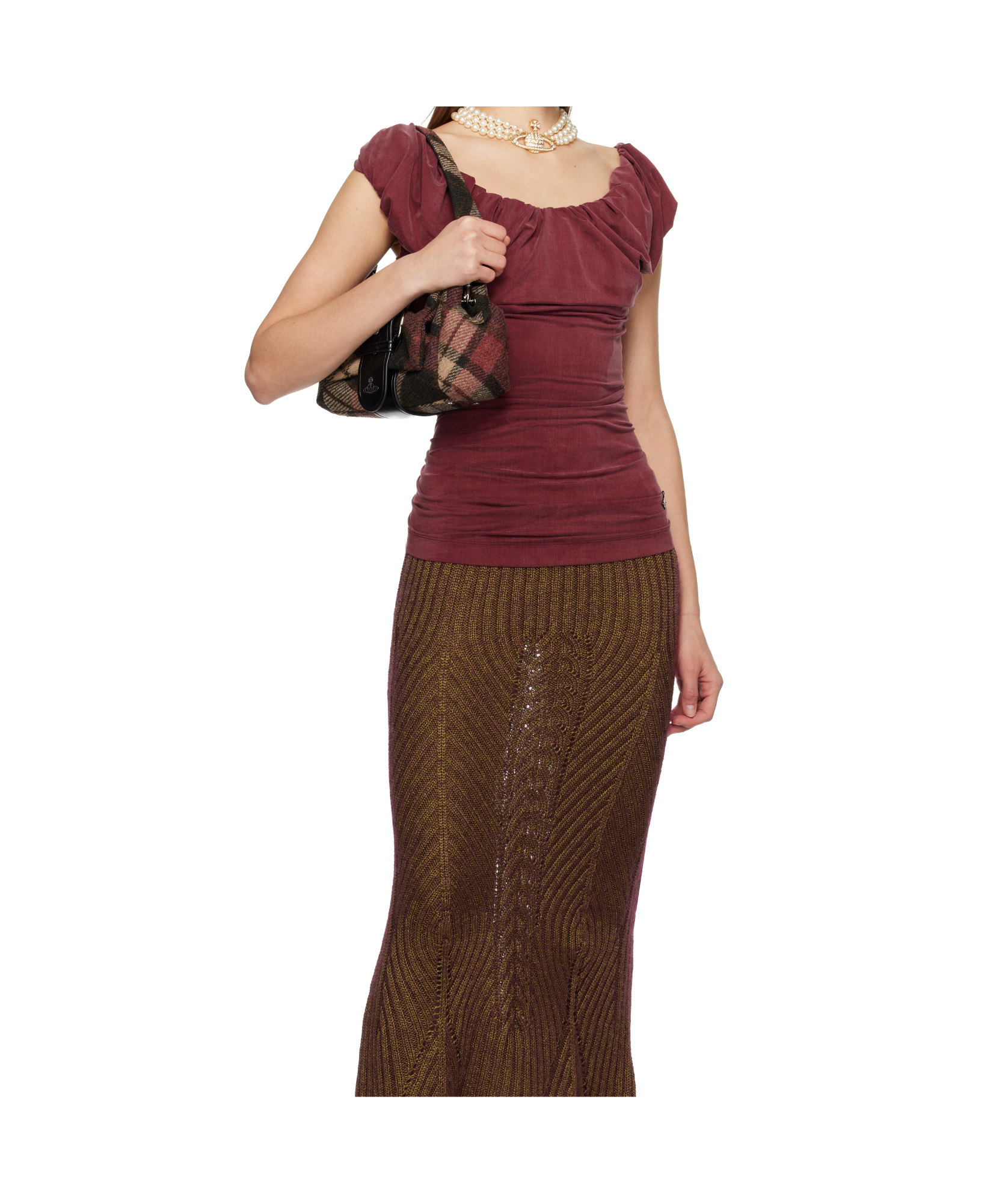 Vivienne Westwood Red Ginnie Jersey Top In Brown