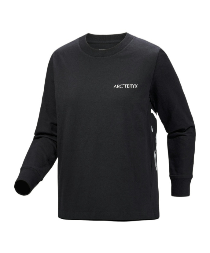 Arc'teryx Kragg Cotton Bird Crew Neck Shirt Ls Women's In Black