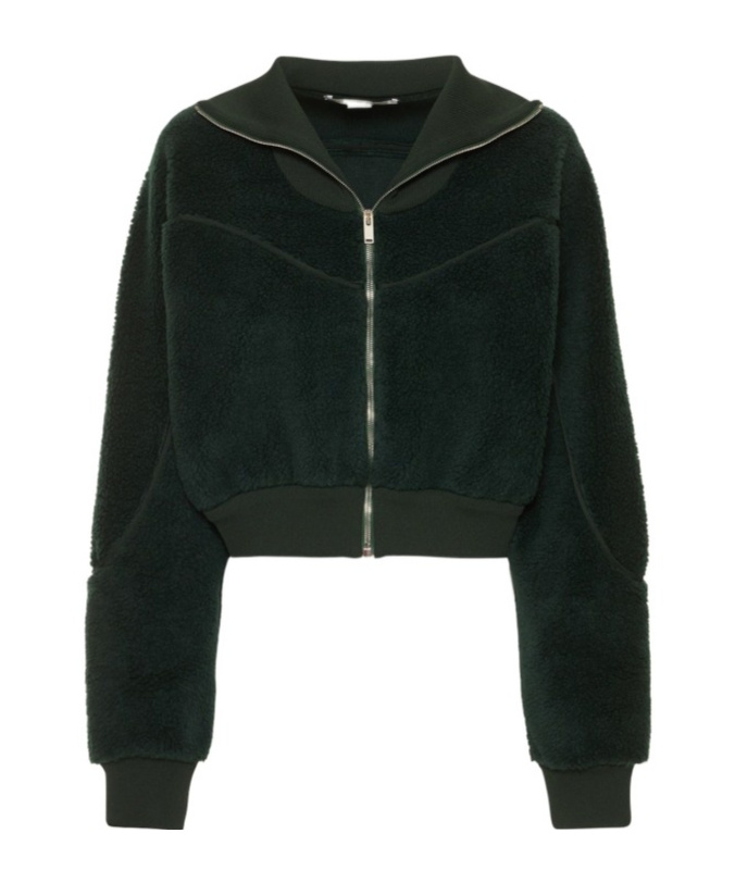 Stella Mccartney Teddy Zip Up Cardigan Sweater In Black