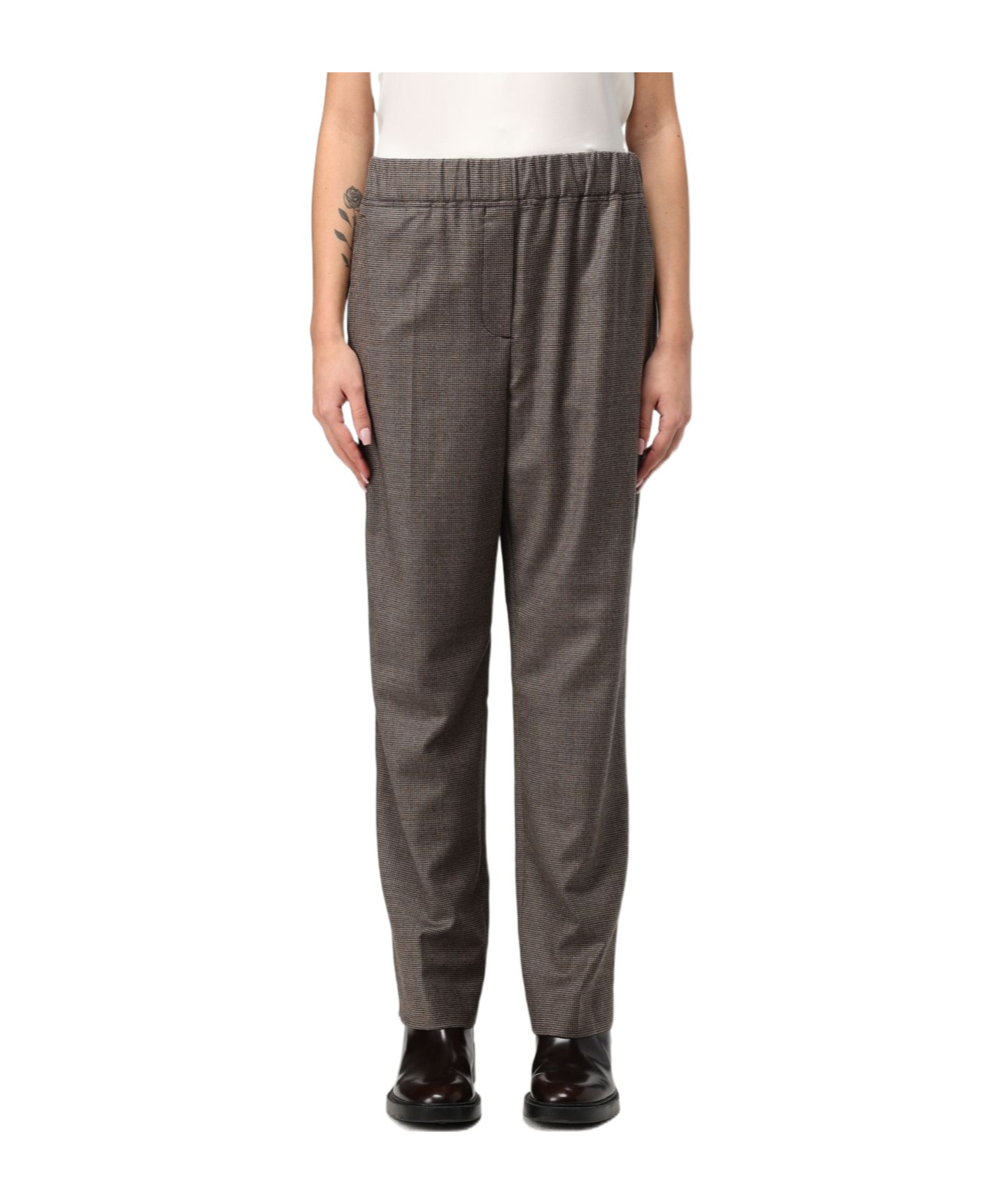 Weekend Max Mara Wool Trousers In Gray