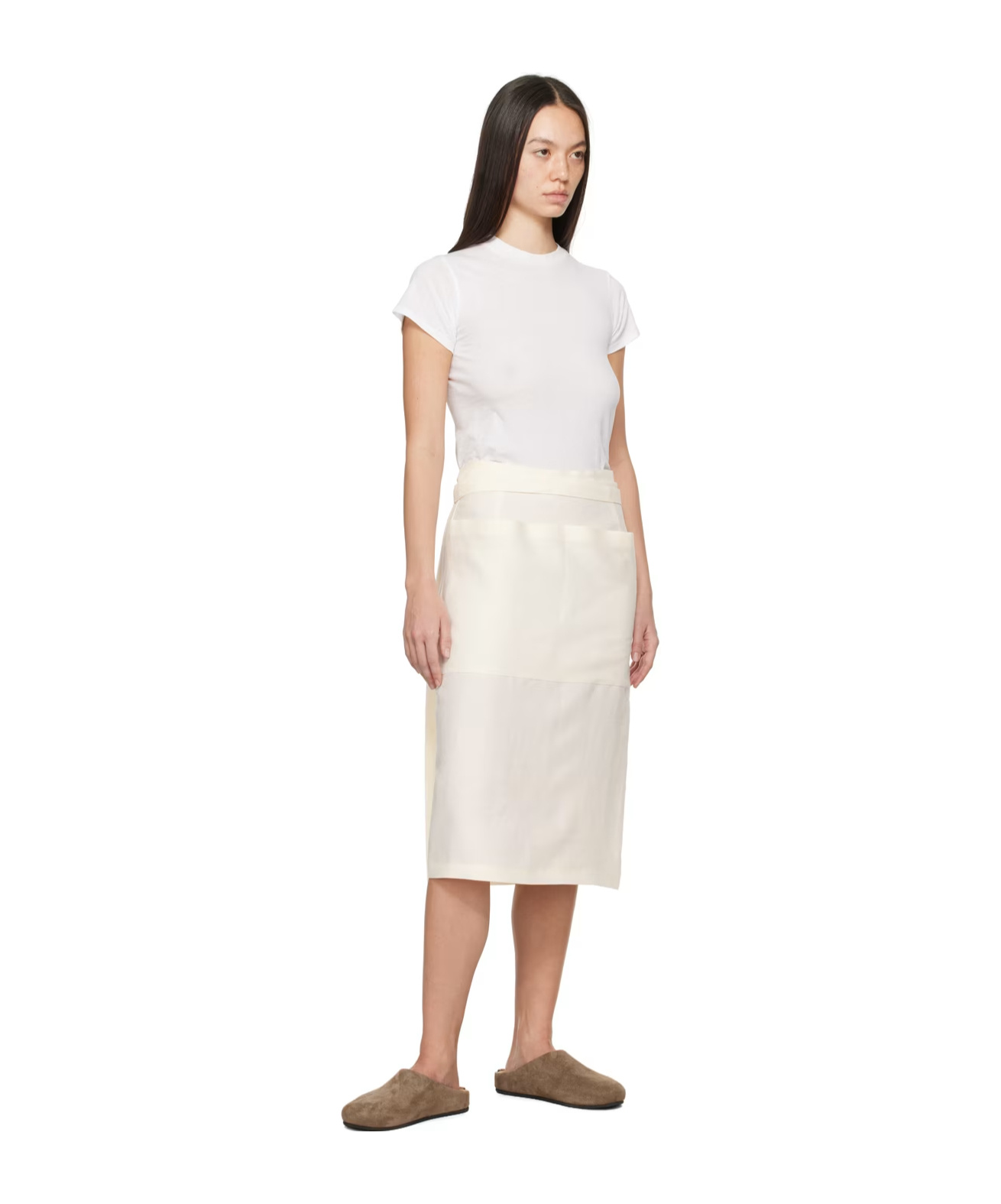 The Row Lulli Mid-length Skirt In White