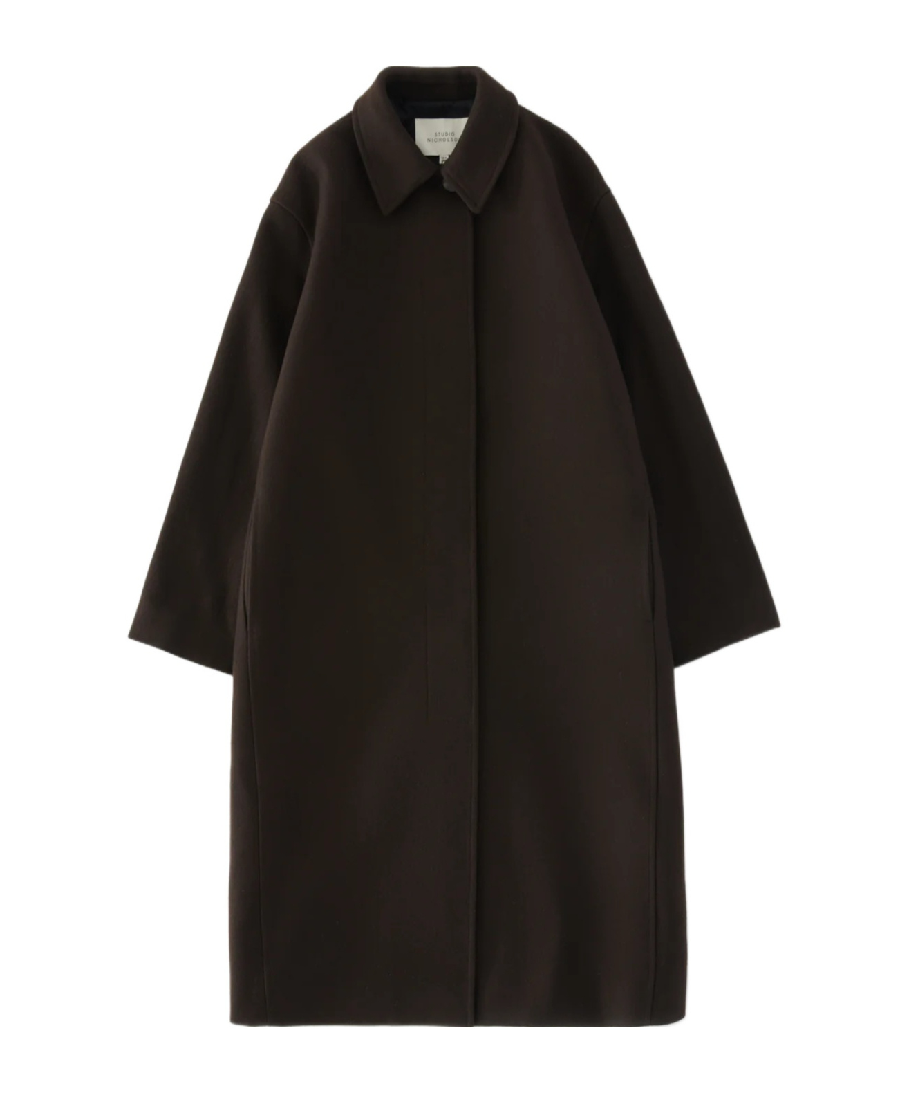 Studio Nicholson Lapel Coat In Black
