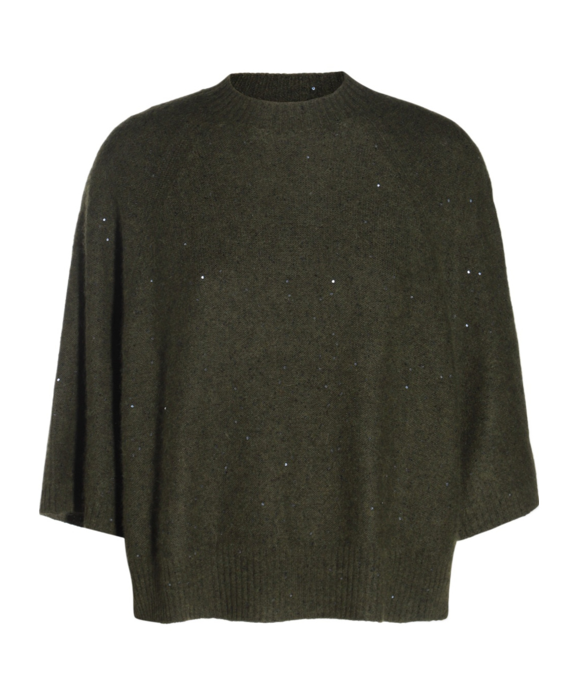 Fabiana Filippi Wool-blend Crew-neck Sweater In Black