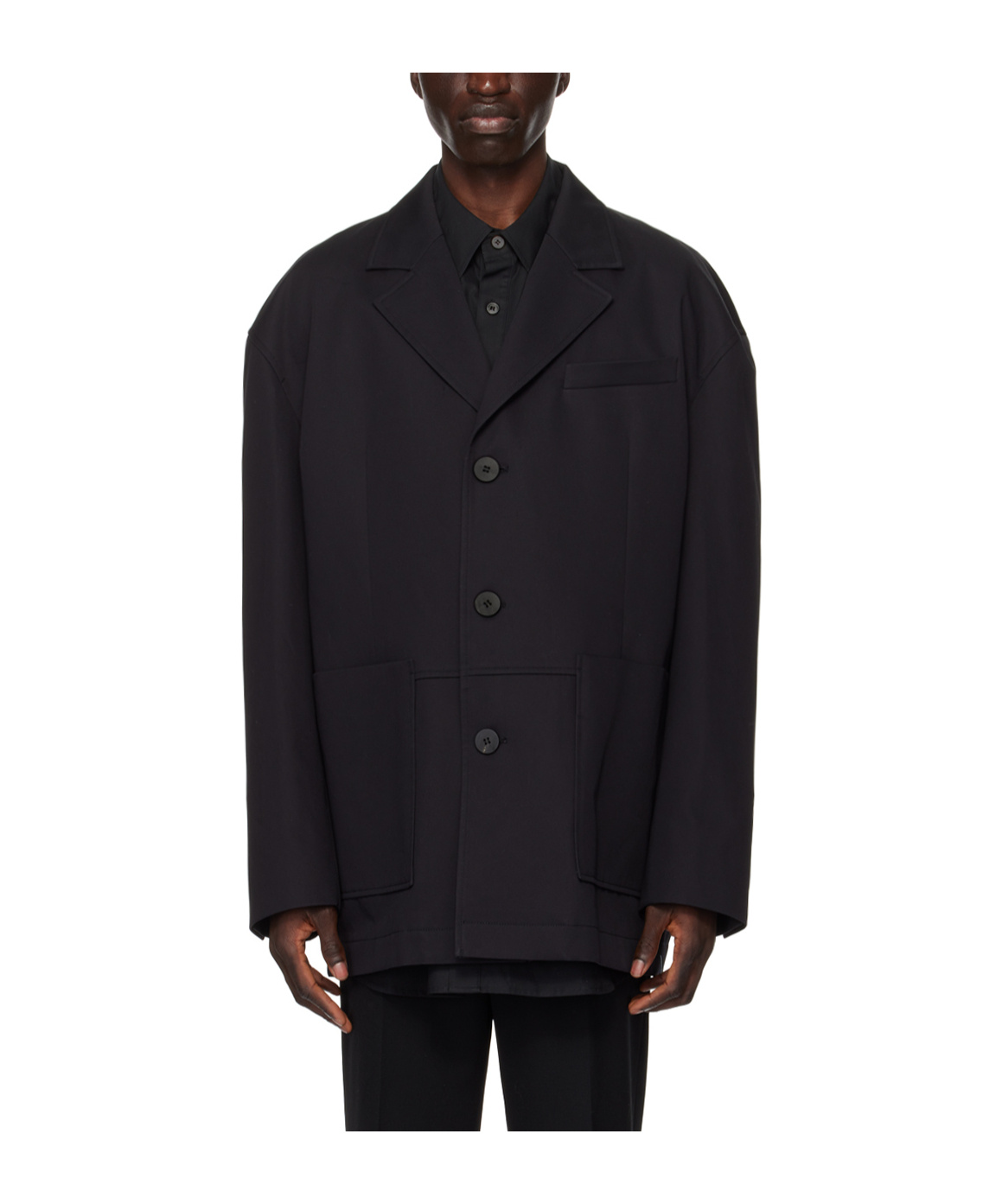 Wooyoungmi Logo Single-breasted Suit Jacket In Black