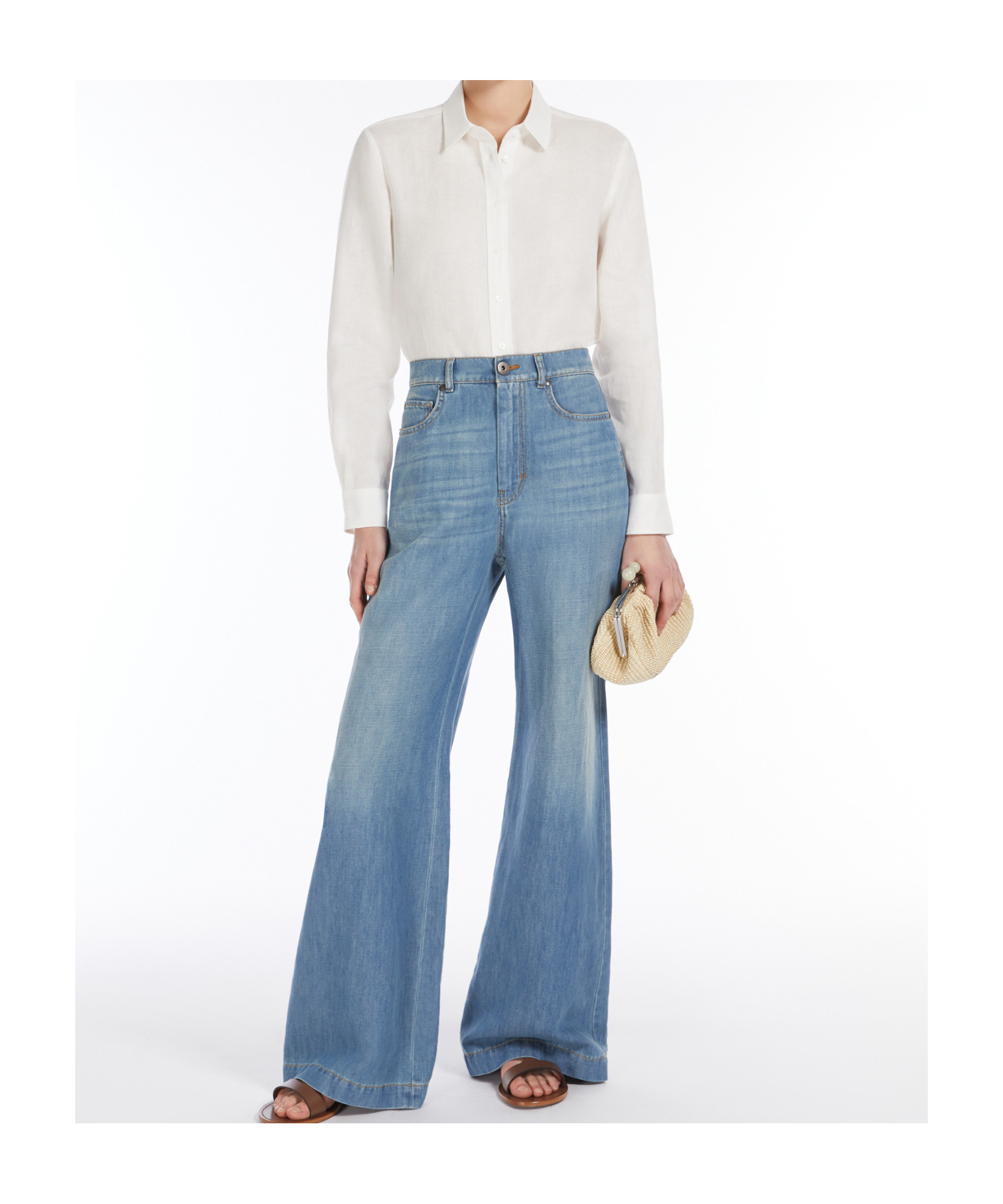 Weekend Max Mara Classic Linen Shirt In White