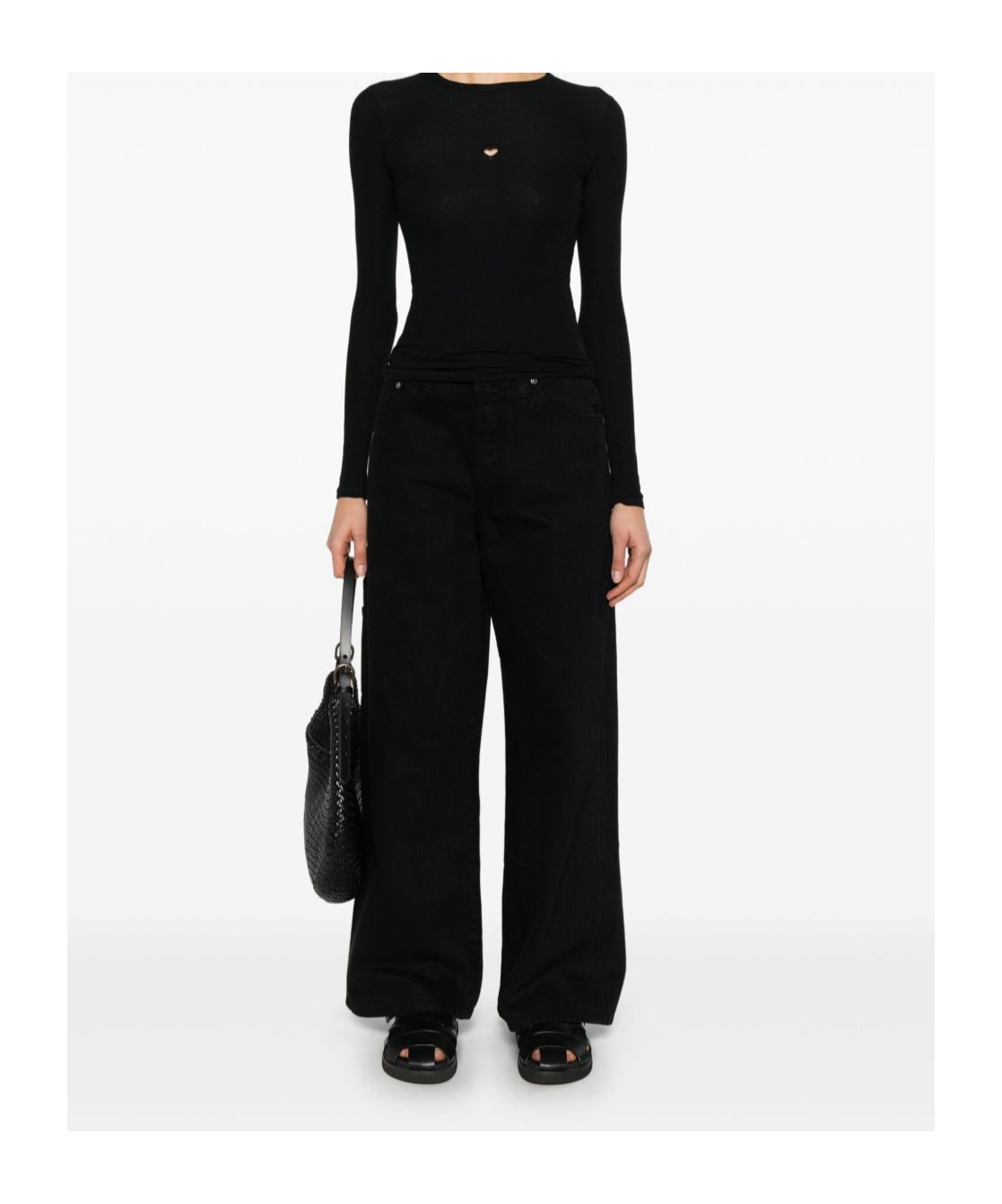 Baserange Heart T-shirt In Black