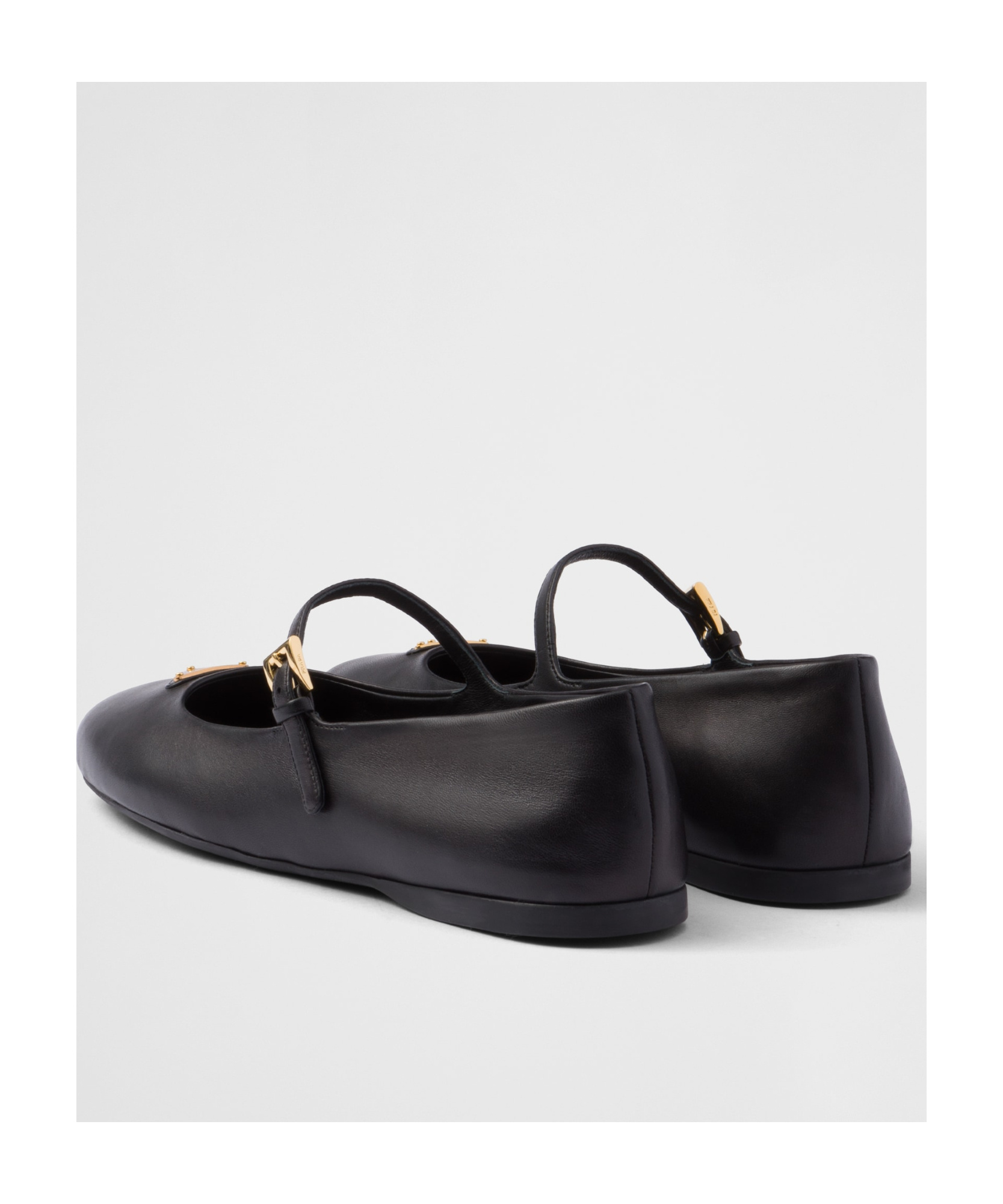 Prada Women Nappa Leather Ballerinas In Black