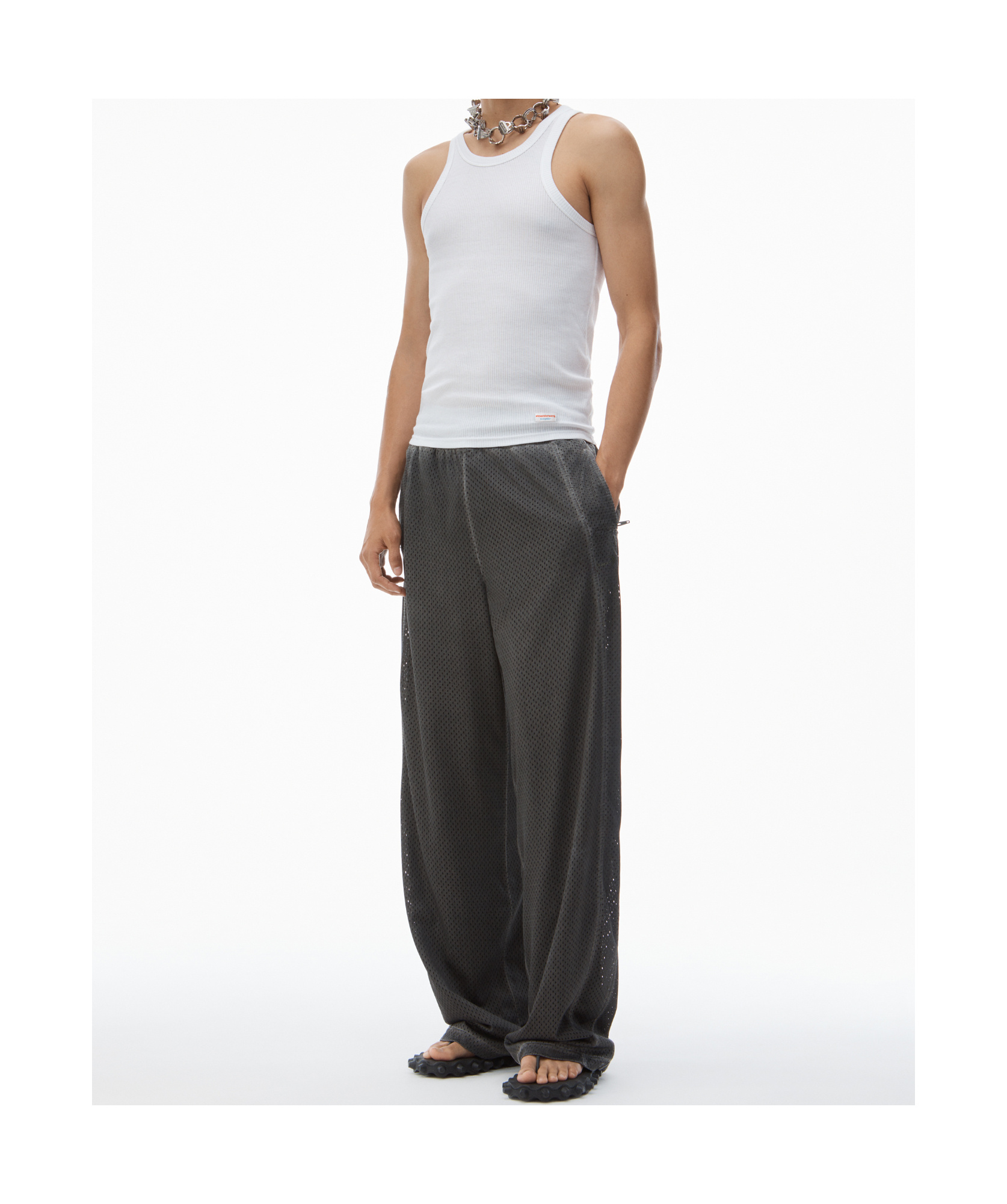 Alexander Wang Mesh Sweatpants In Black