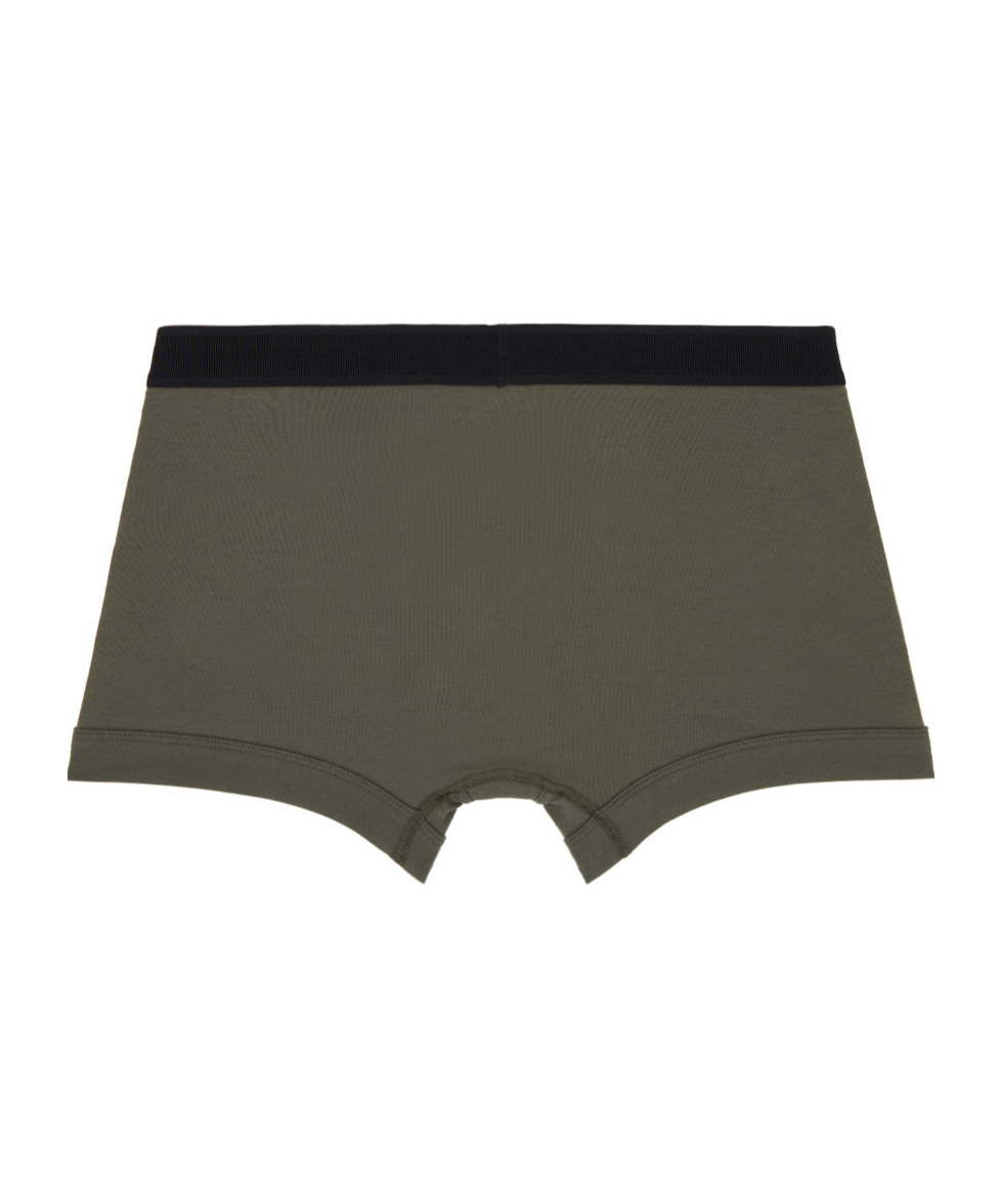 Tom Ford Khaki Classic Fit Boxer Briefs In Green