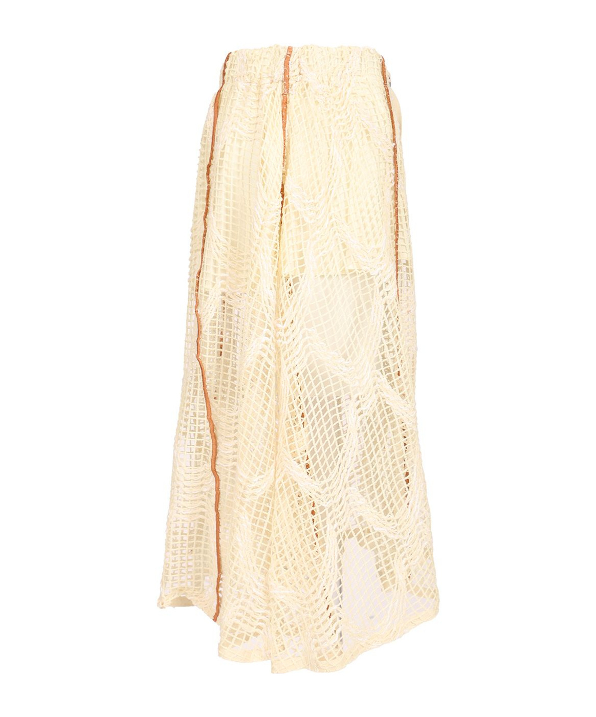 Durazzi Milano Mesh Midi Skirt Skirts White In Nude