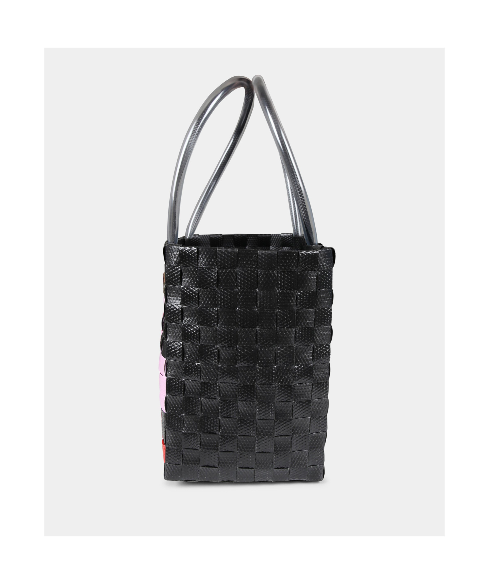 Marni Kids Logo-patch Woven-designed Tote Bag In Black