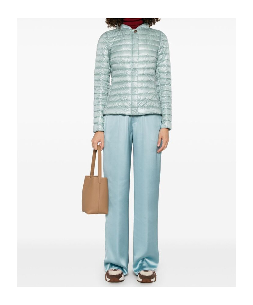 Herno Long-sleeved Down Jacket In Green
