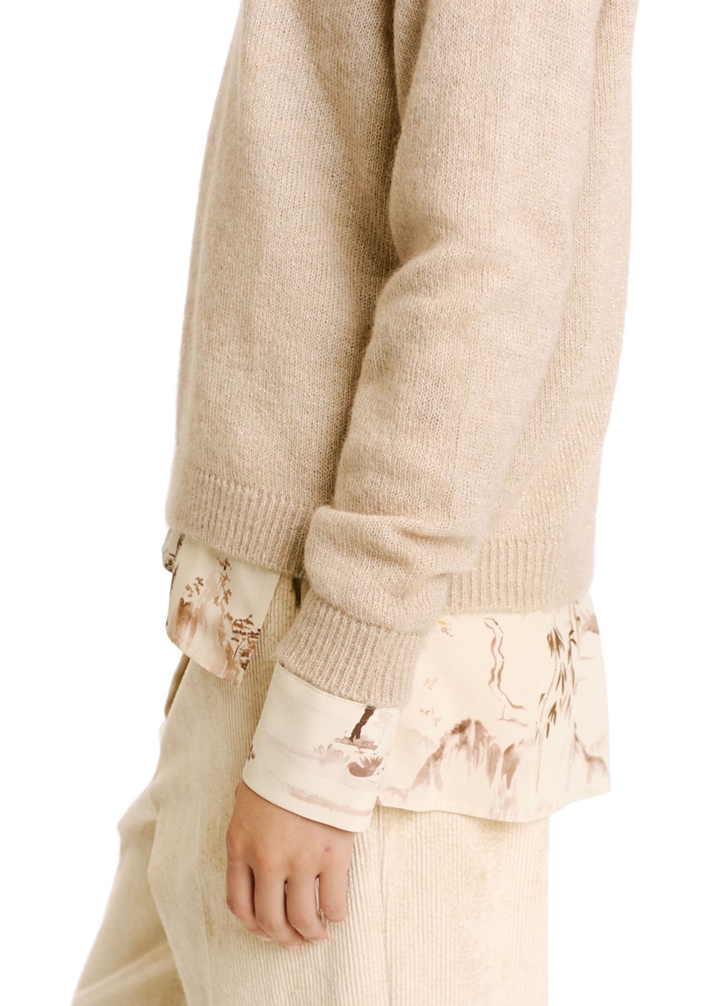 Shop Momoní Kyo Round Neck Sweater In Nude