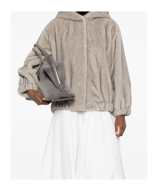 Antonelli Kapuzenjacke Mit Elastischem Saum In Brown