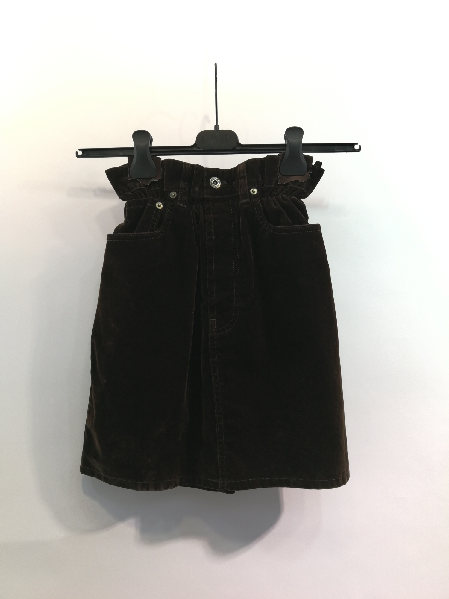 Miu Miu Velvet Mini Skirt In Black