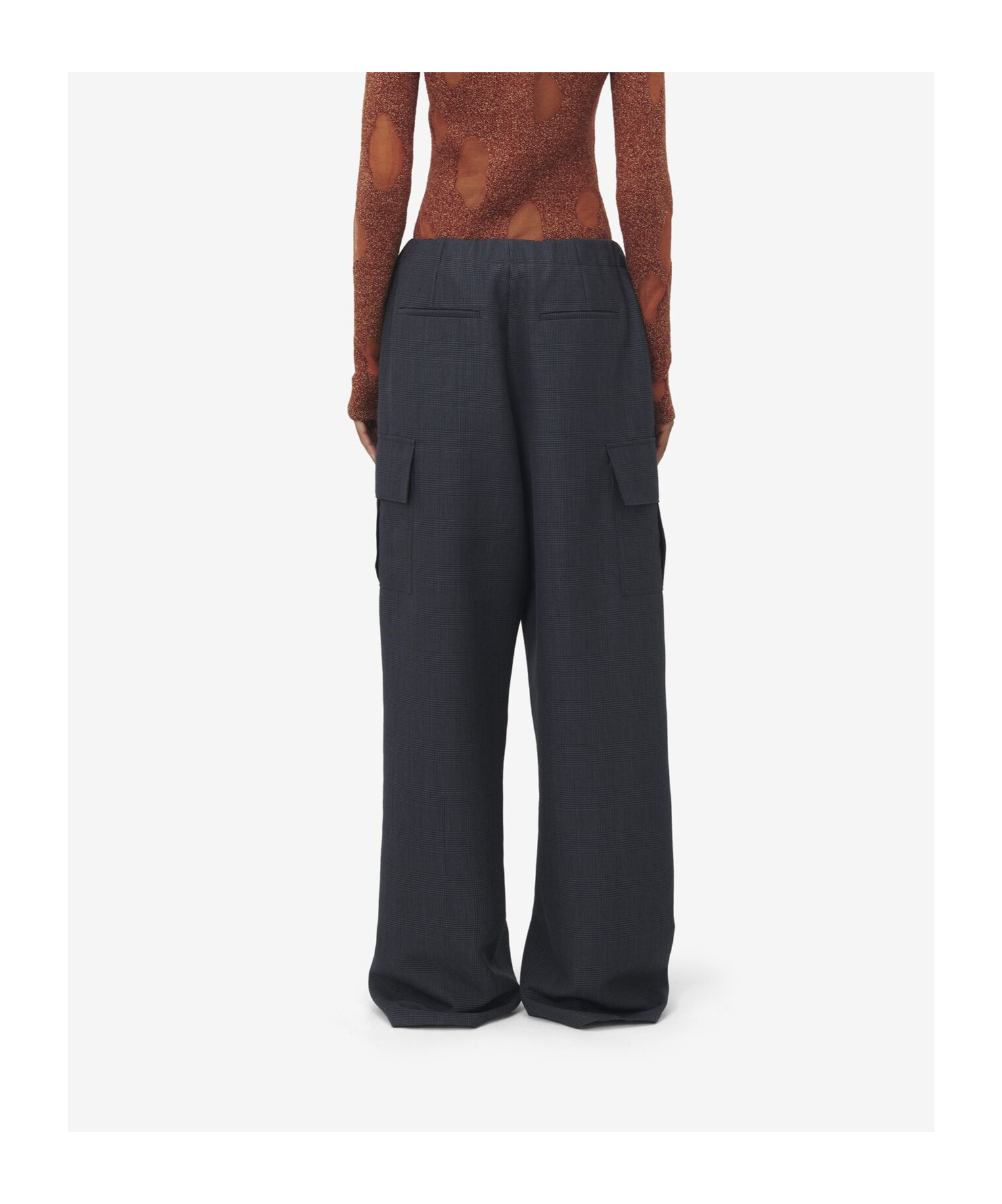 Alexander Mcqueen Prince Of Wales Cargo Trousers In Black