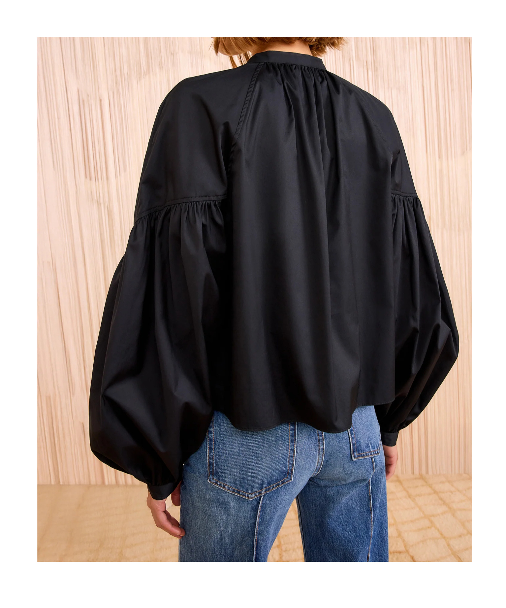 Ulla Johnson Rowena Long Sleeve Blouse In Noir In Black