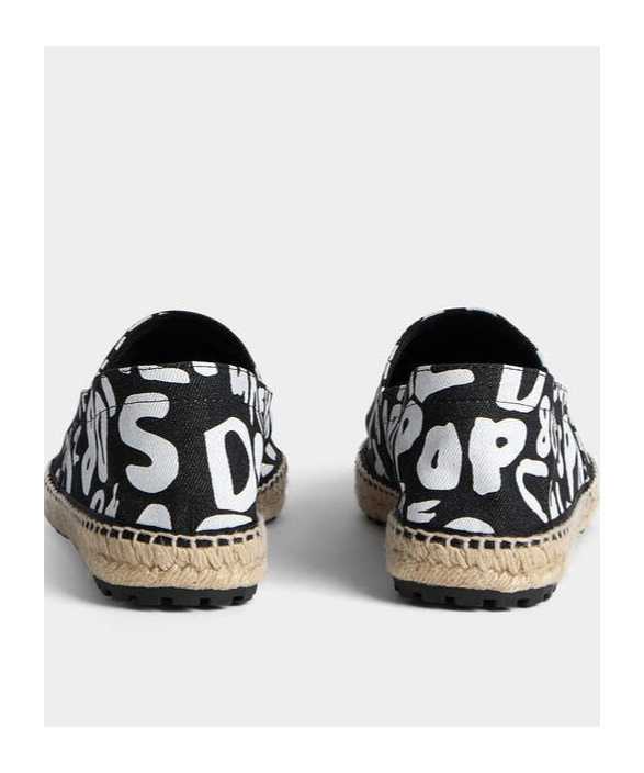 DSQUARED2 GRAPHIC-PRINT DENIM ESPADRILLES