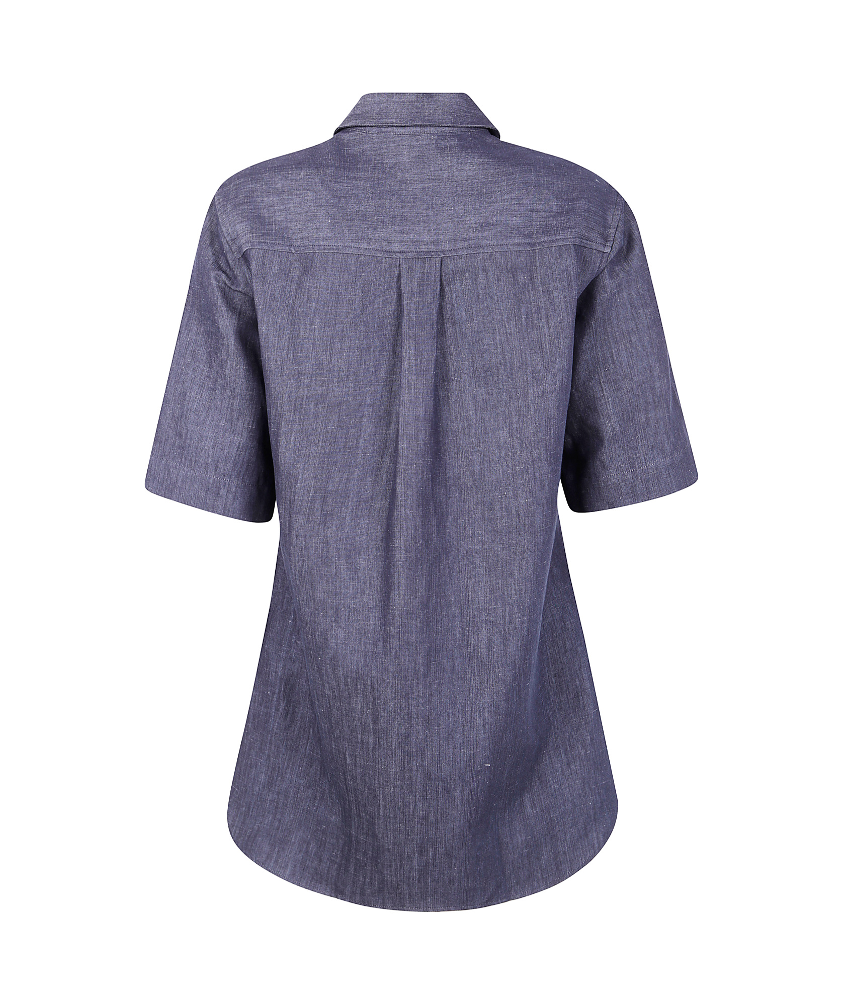 Studio Nicholson Tailored Shirt With Back Yoke And Collared Neck In Blue