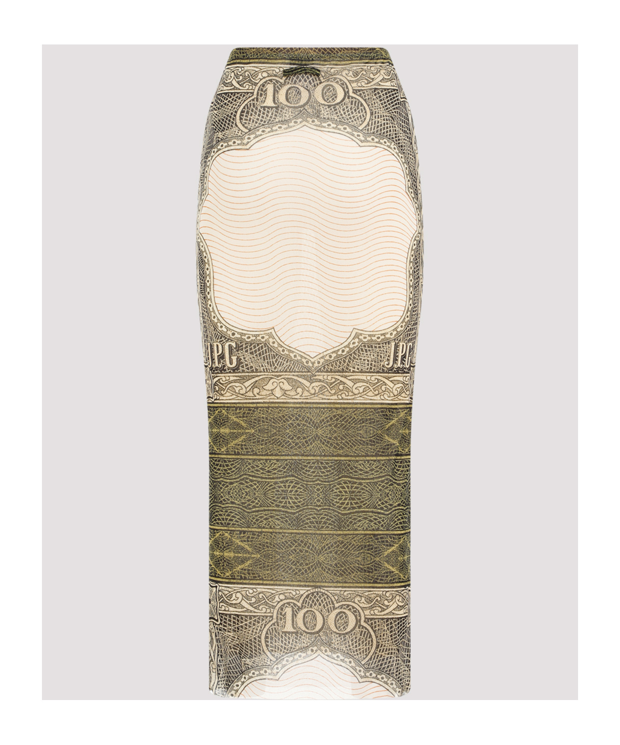 Jean Paul Gaultier Printed Maxi Skirt In Multicolor