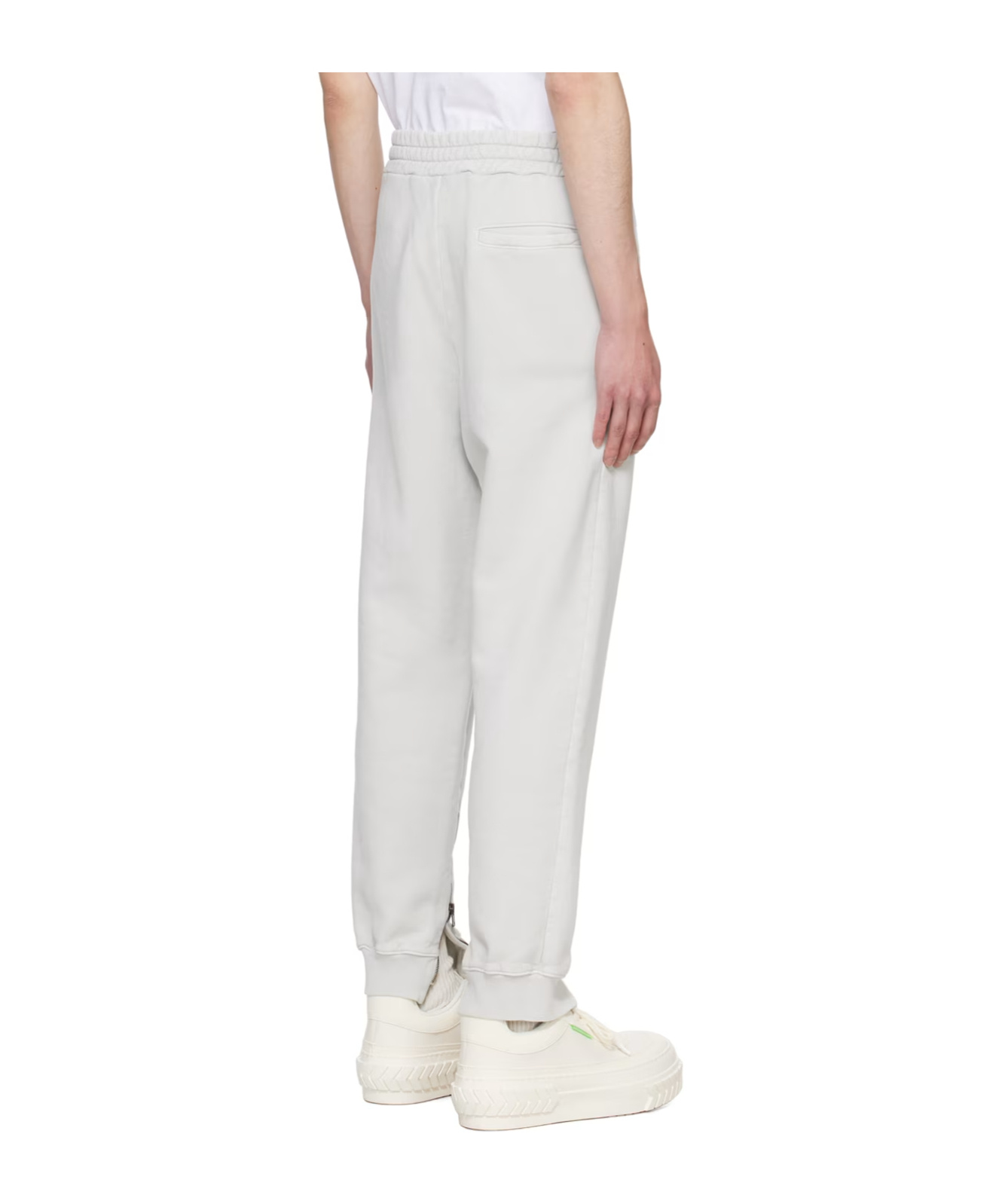 Moschino Logo Drawstring Sweatpants In White