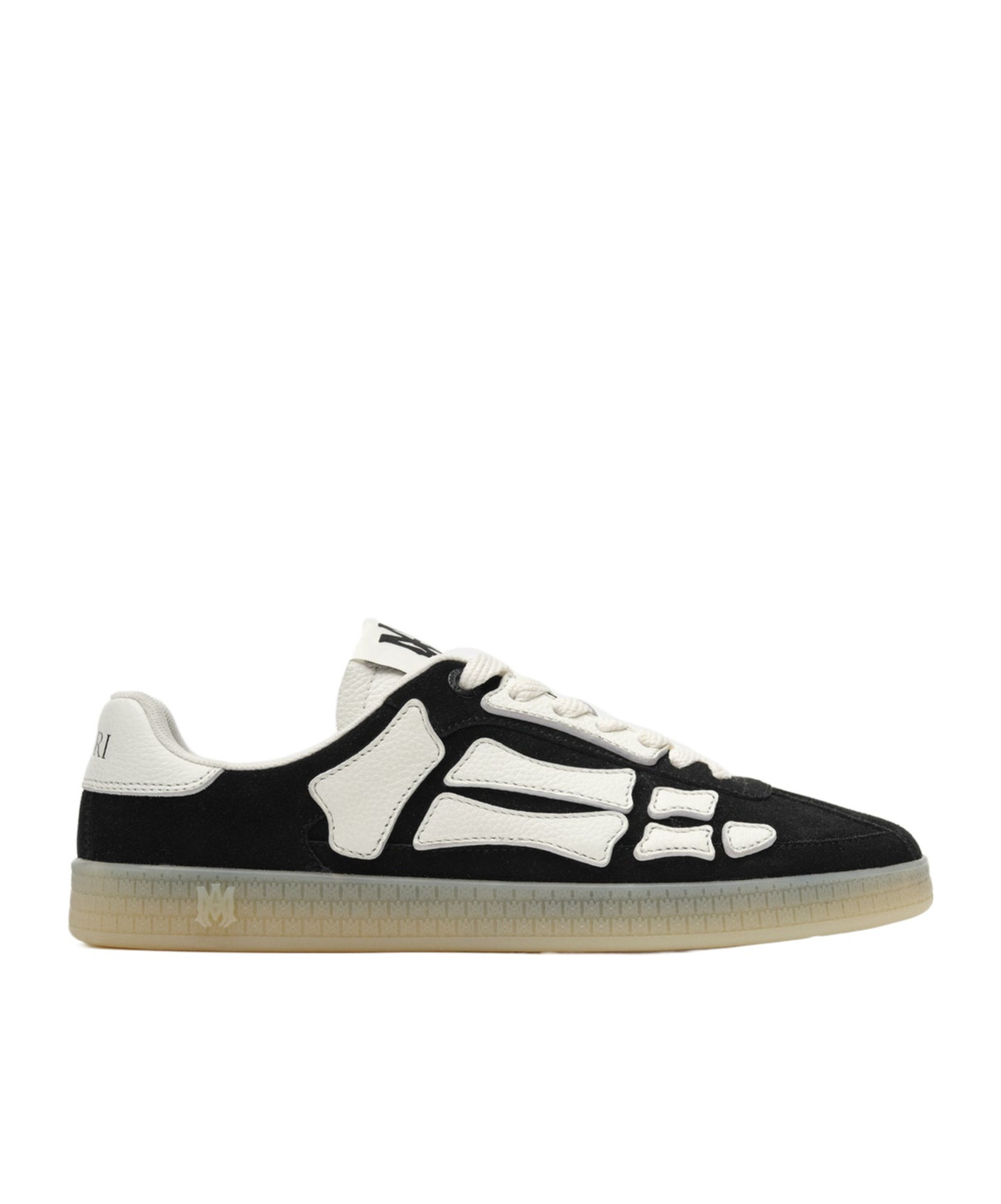 Amiri Pacific Bones Sneakers In Leather In Black