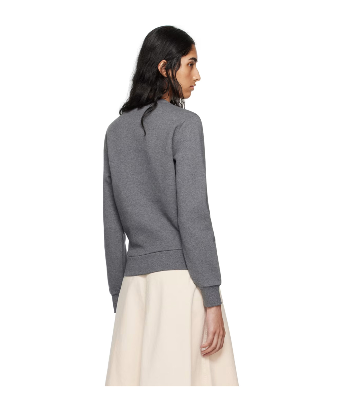 Apc Flocked Logo Round-neck Sweater In Gray