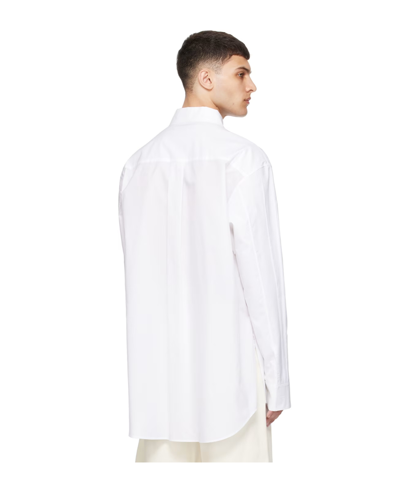 Shop Marni Lapel Long-sleeved Shirt In White