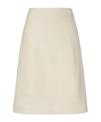 Jil Sander Wool-blend Wrap Skirt In White