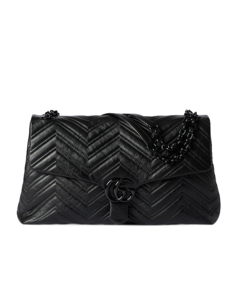 Gucci Gg Marmont Large Shoulder Bag In Black