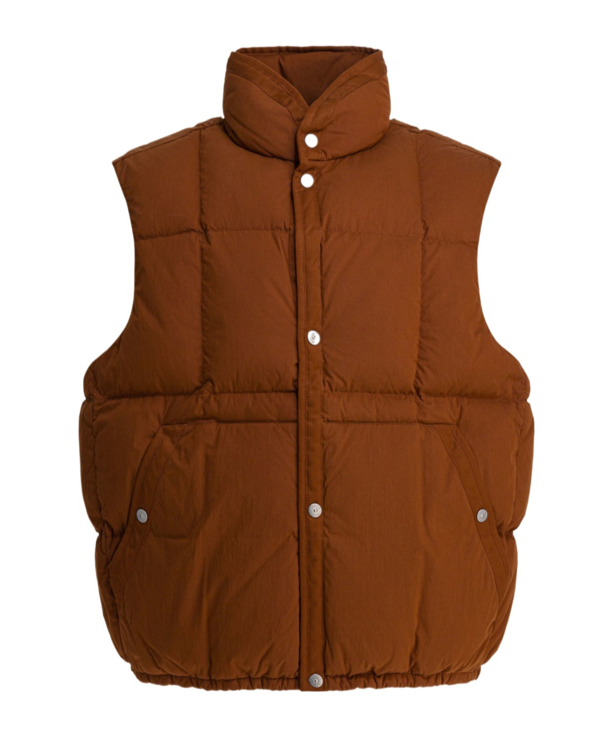 Stone Island Turtleneck Vest In Brown
