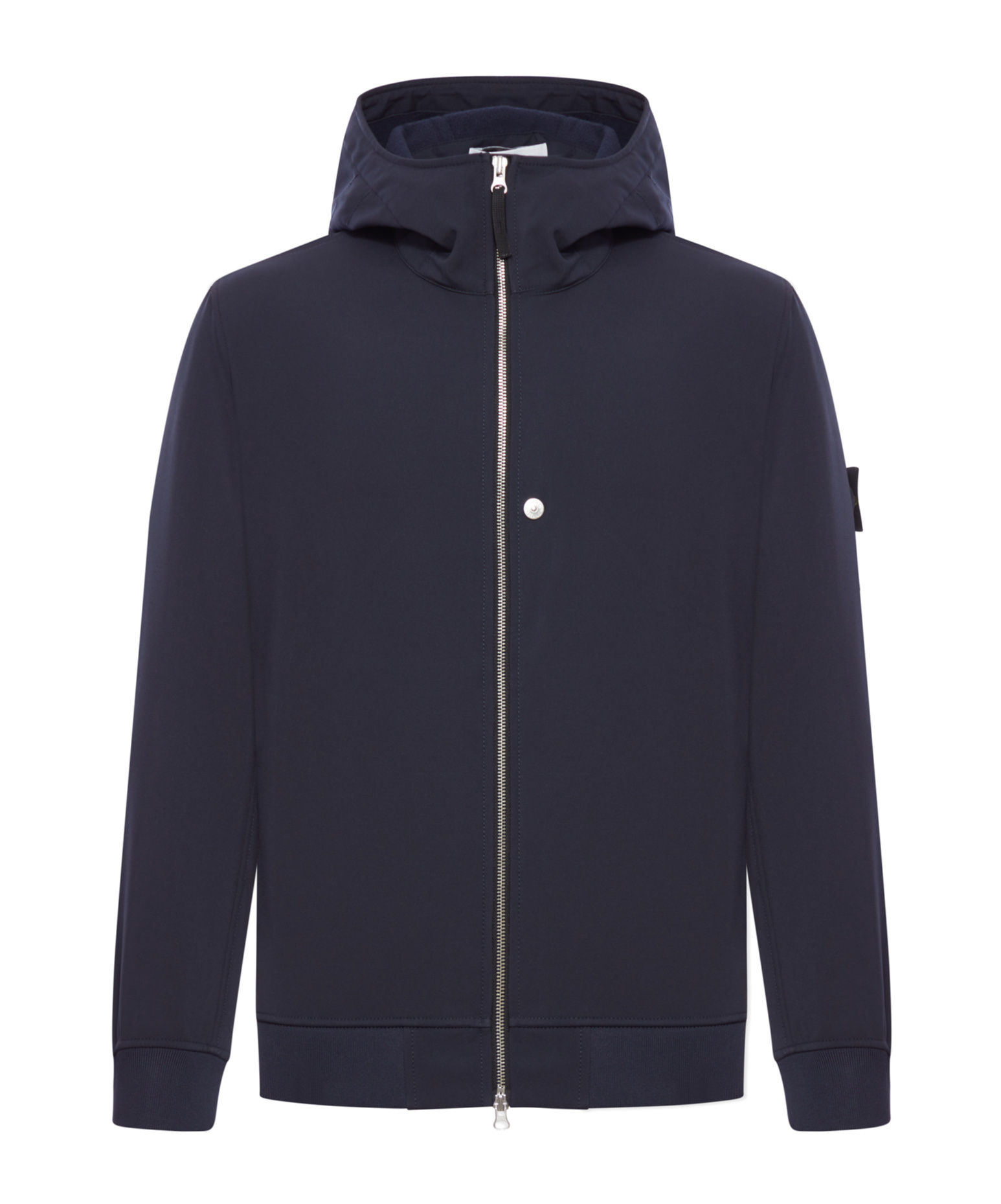 Stone Island Men Soft Shell-r Technology Logo Jacket In Blue