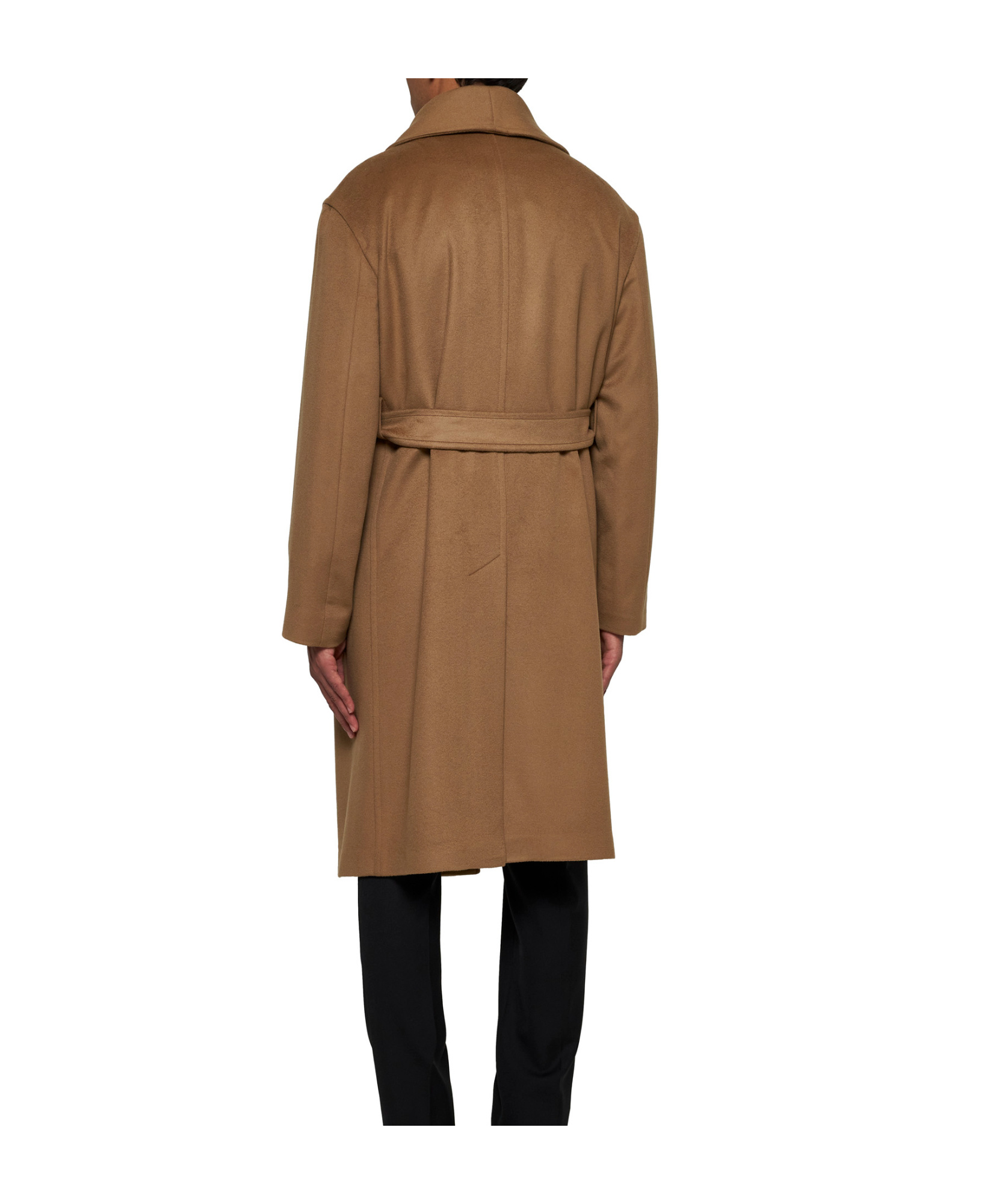 Shop Tagliatore Waist-strap Coat In Green