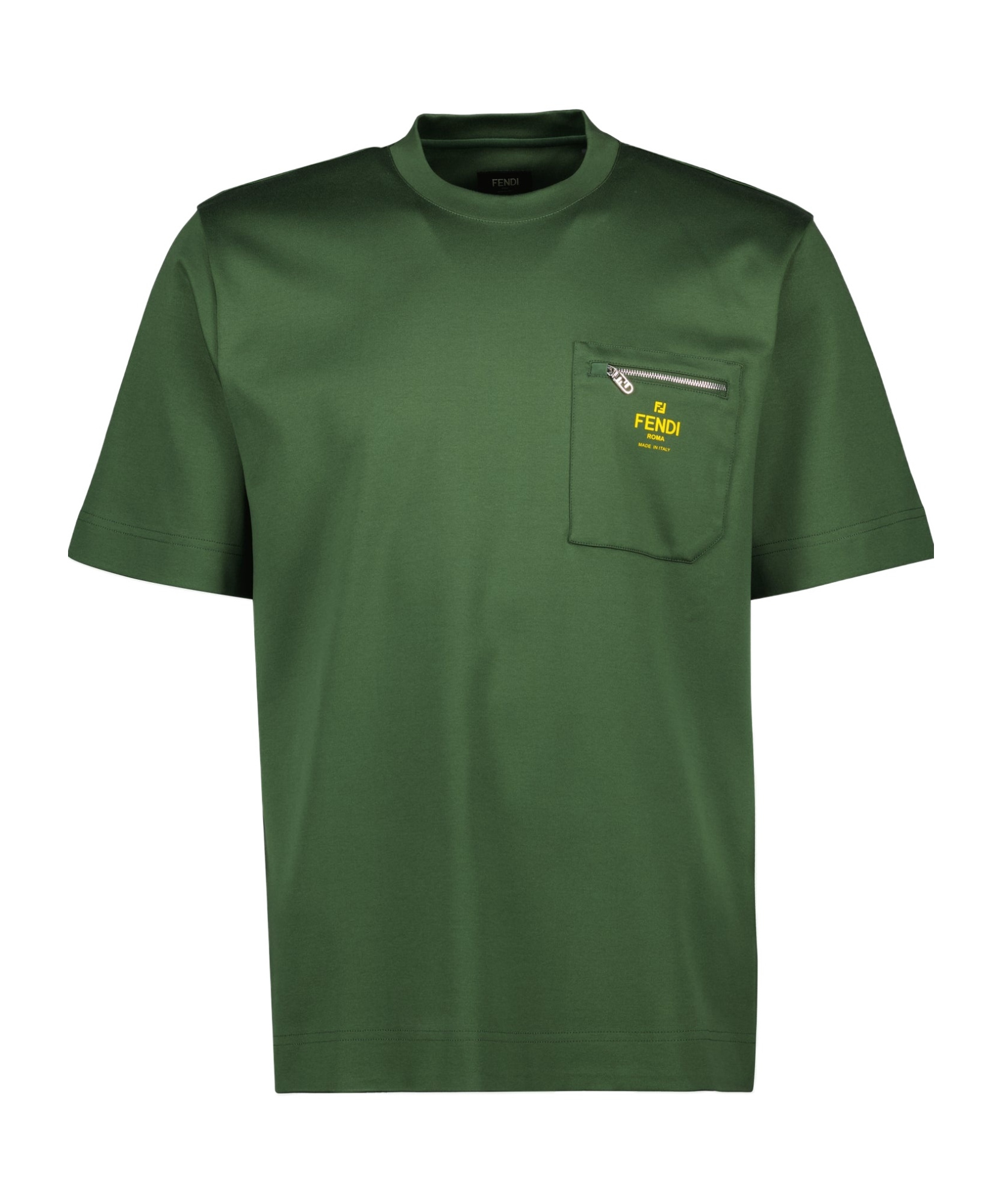 Fendi Logo Print Short-sleeved T-shirt In Green