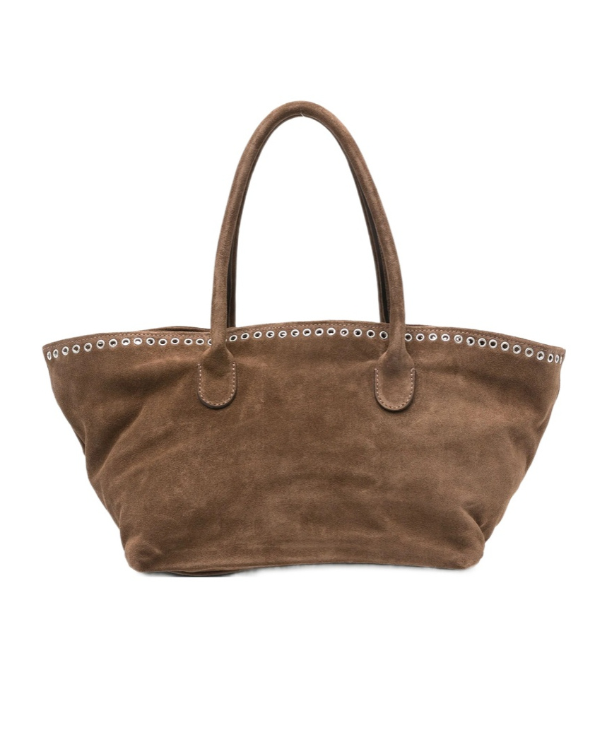 Gimaguas Eyelet-detailing Top-handles Tote Bag In Green