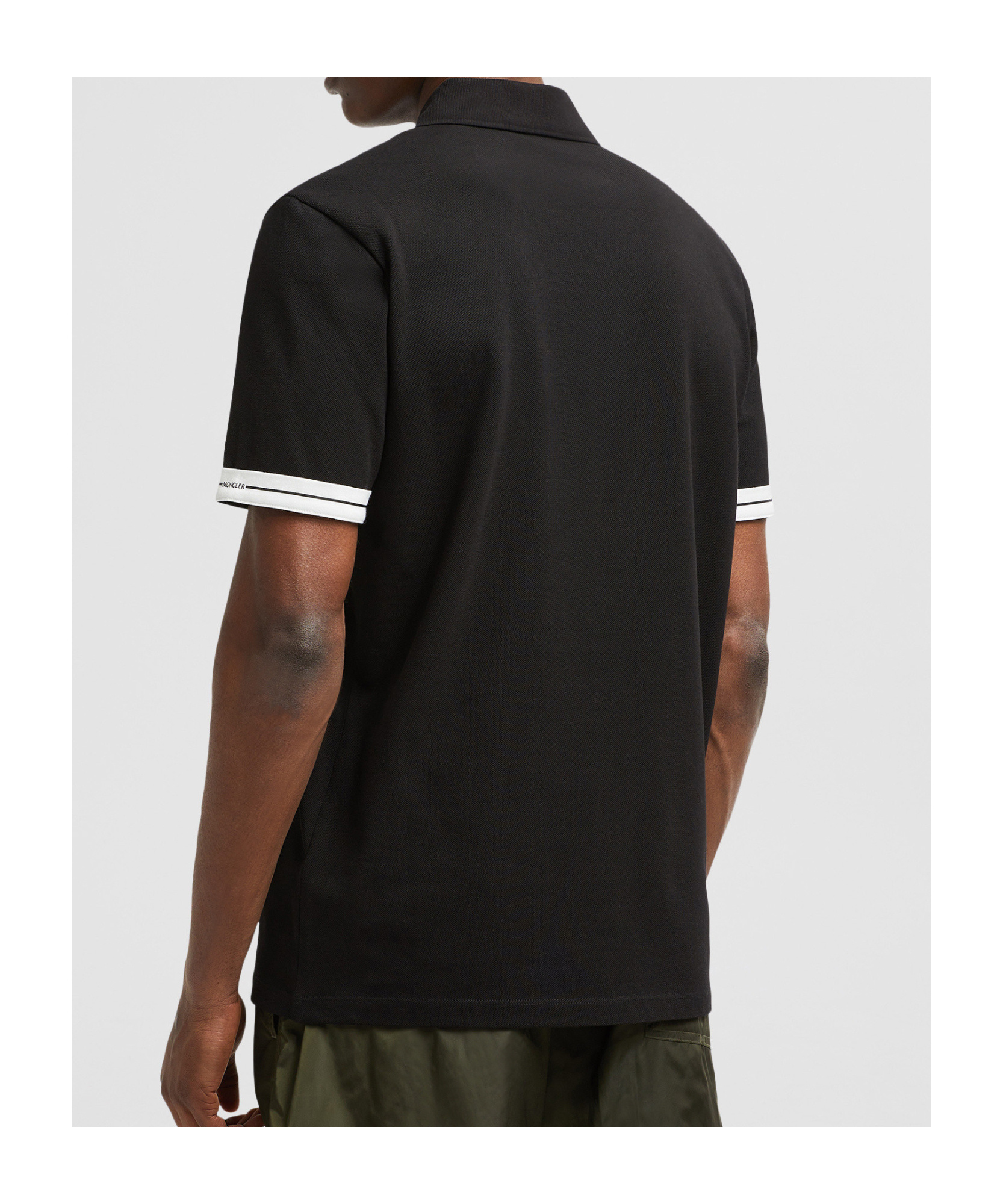 Moncler Black Polo In Black