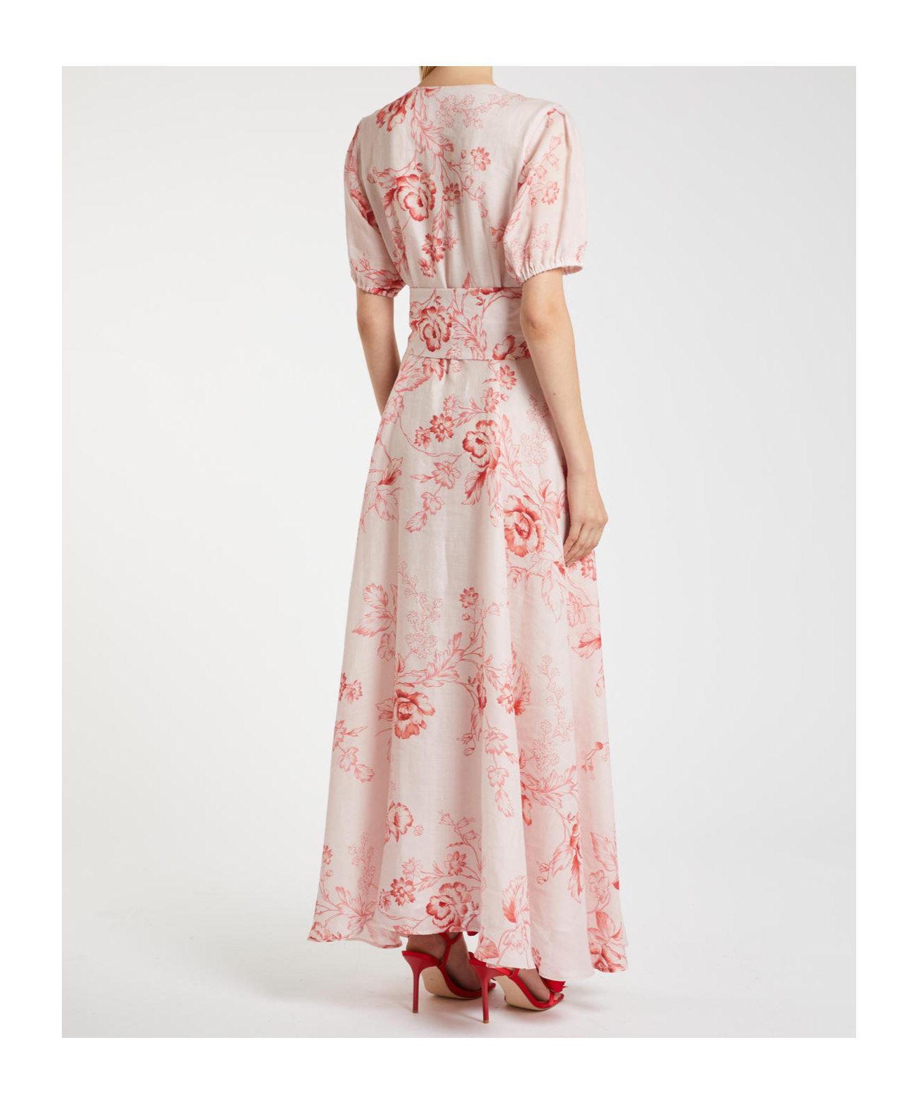 Shop Marella Pure Ramie Shirt Dress In Pink