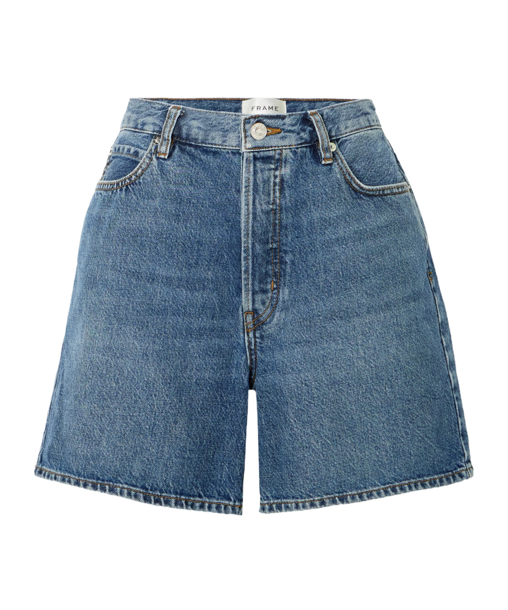 Frame Timeless Denim Shorts In Blue