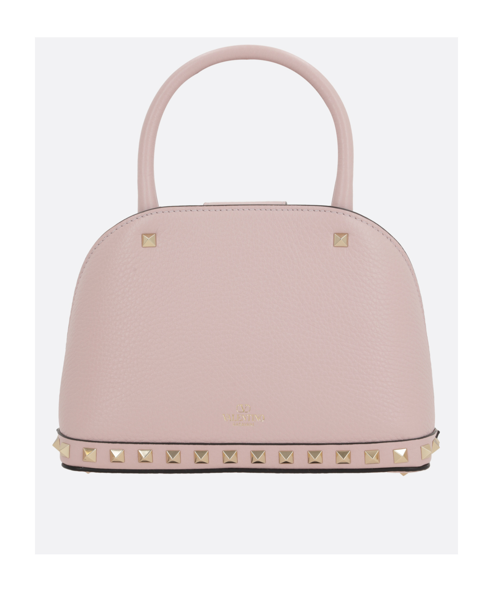 Valentino Small Rockstud Tote Bag In Nude